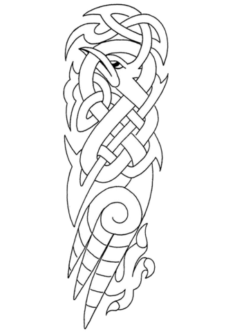 Celtic Knot Bird Coloring Page